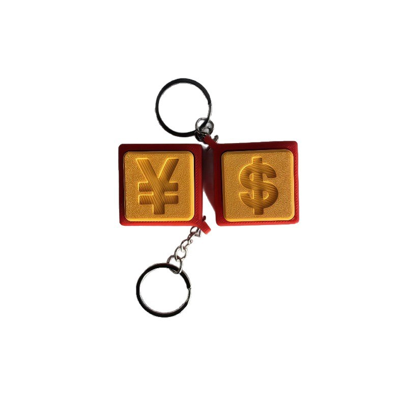 3D Printed "Instant Wealth" (Horse & Money) Clicker Keychain Charm