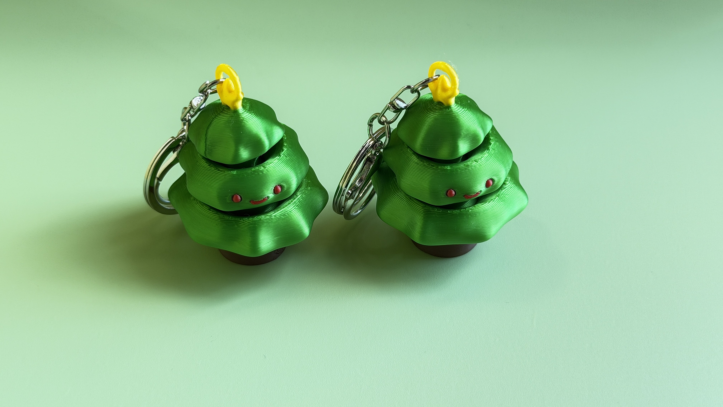 3D Printed Christmas Tree Keychain
