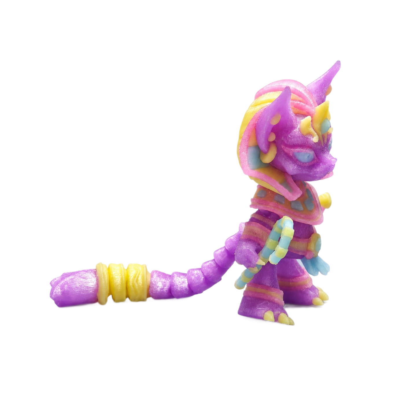 3D-printed glow-in-the-dark Pharaoh cat figurine
