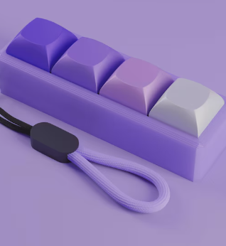 Mechanical Keyboard-Style Tactile Clicker Keychain