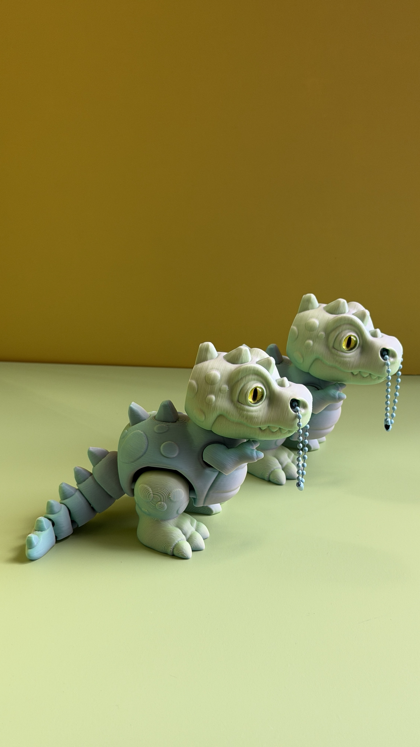 3D Printed Cute Dinosaur Keychain