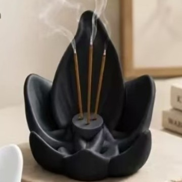 3D-printed 3D lotus flower backflow incense burner