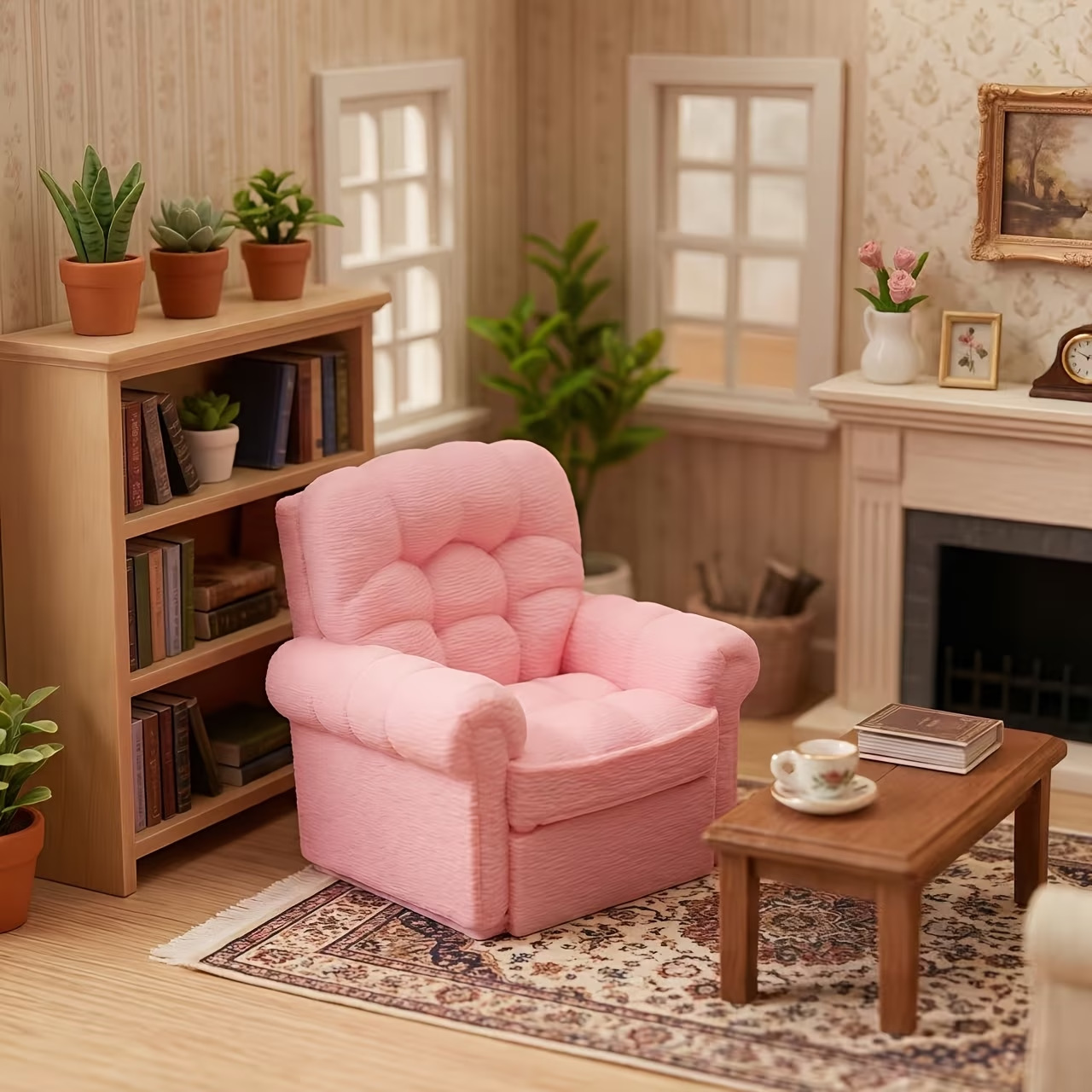 3D-printed dollhouse mini sofa