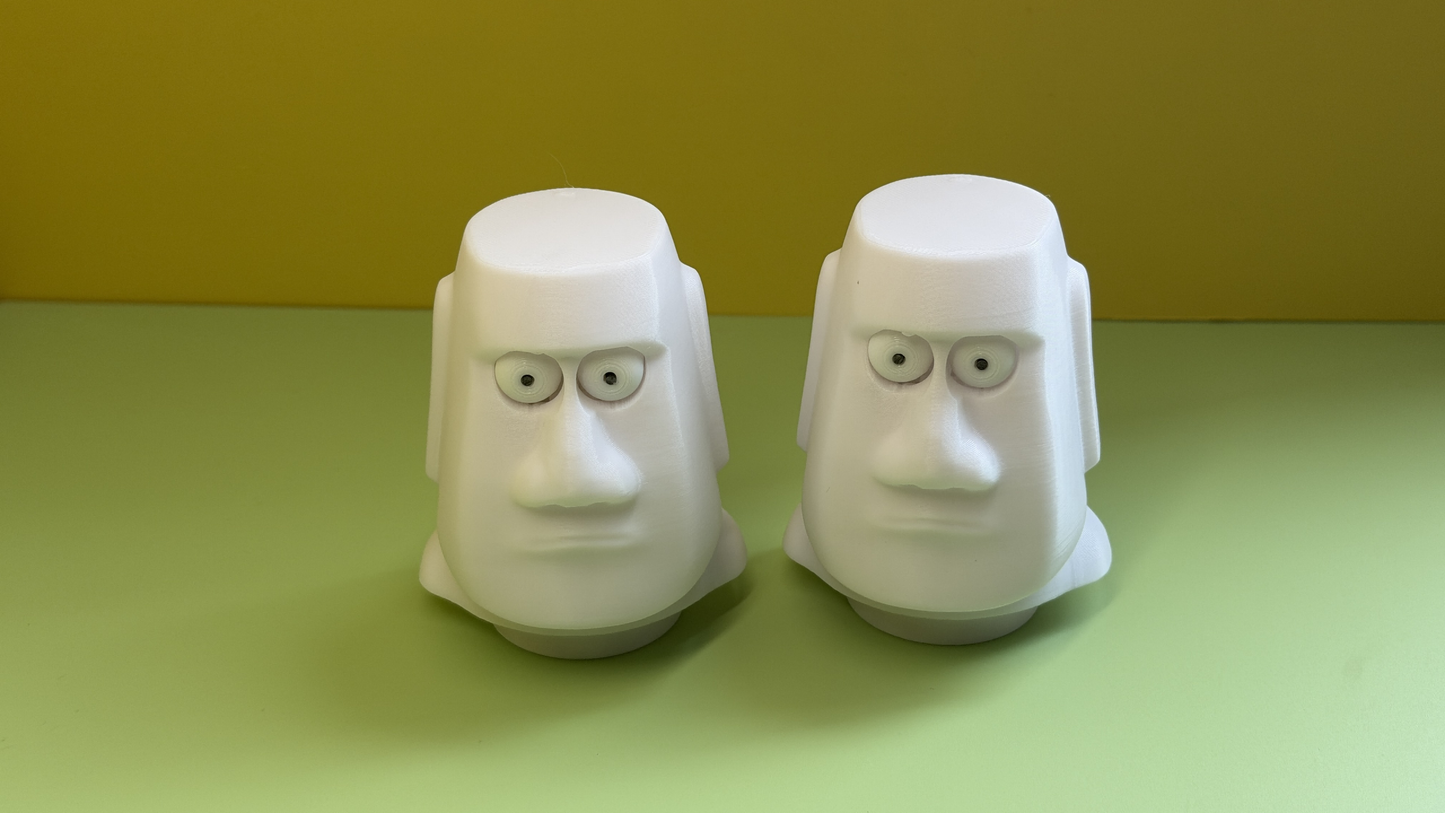 3D printed fun rock-person push-toy/ornament