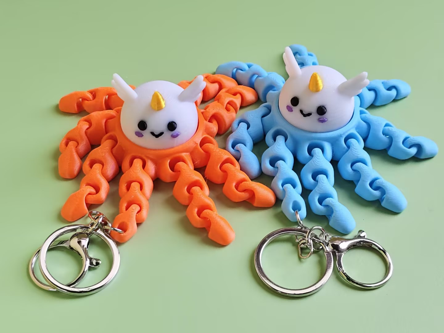 3D printed little imp push-toy keychain