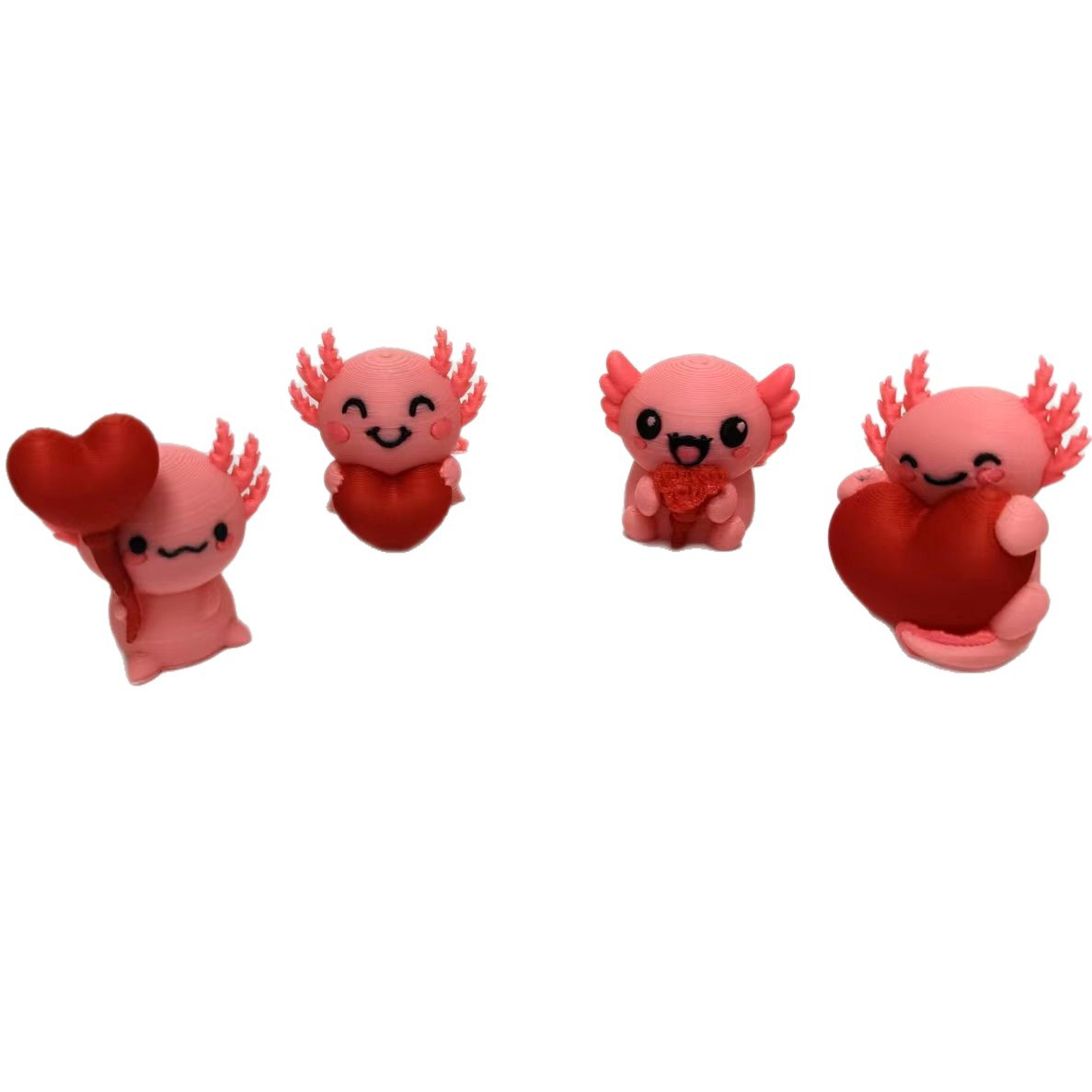 3D-printed creative Valentine's Day salamander model