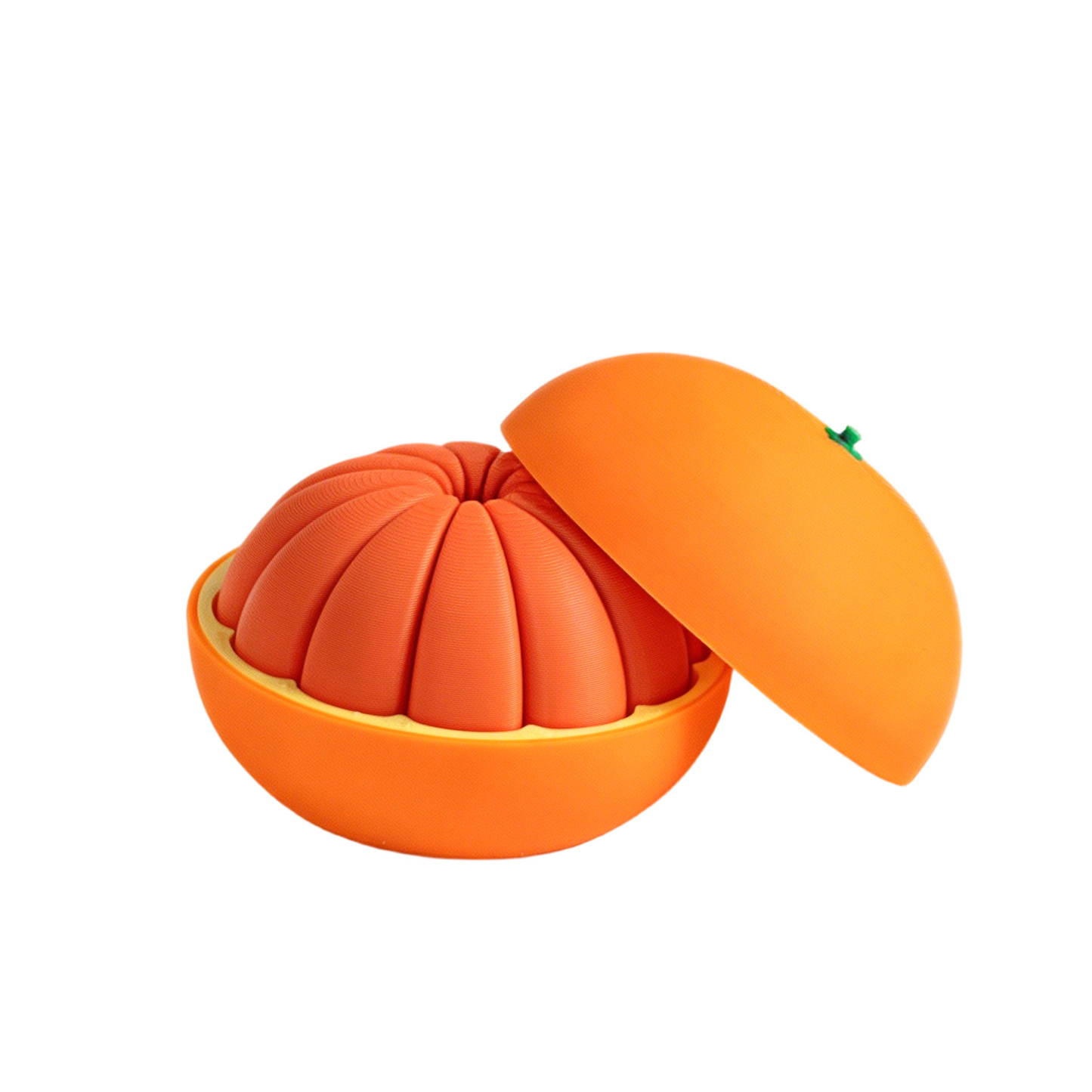 3D-printed stress-relief orange (simulation)