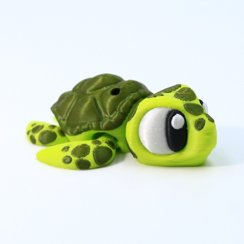 3D-printed articulated sea turtle figure