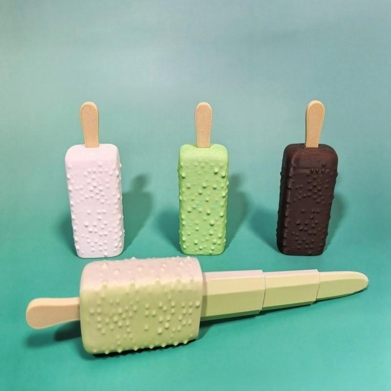 3D-printed telescoping ice cream sword (fidget toy/desk ornament)