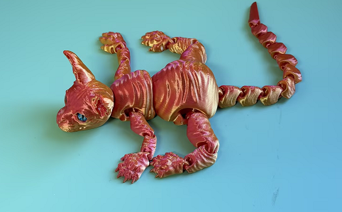 3D Printed cat figurine