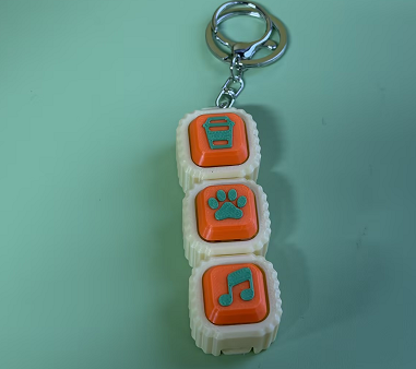 3D Printed DIY Shape Push-Button Keychain