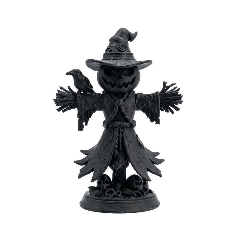 3D-printed pumpkin scarecrow