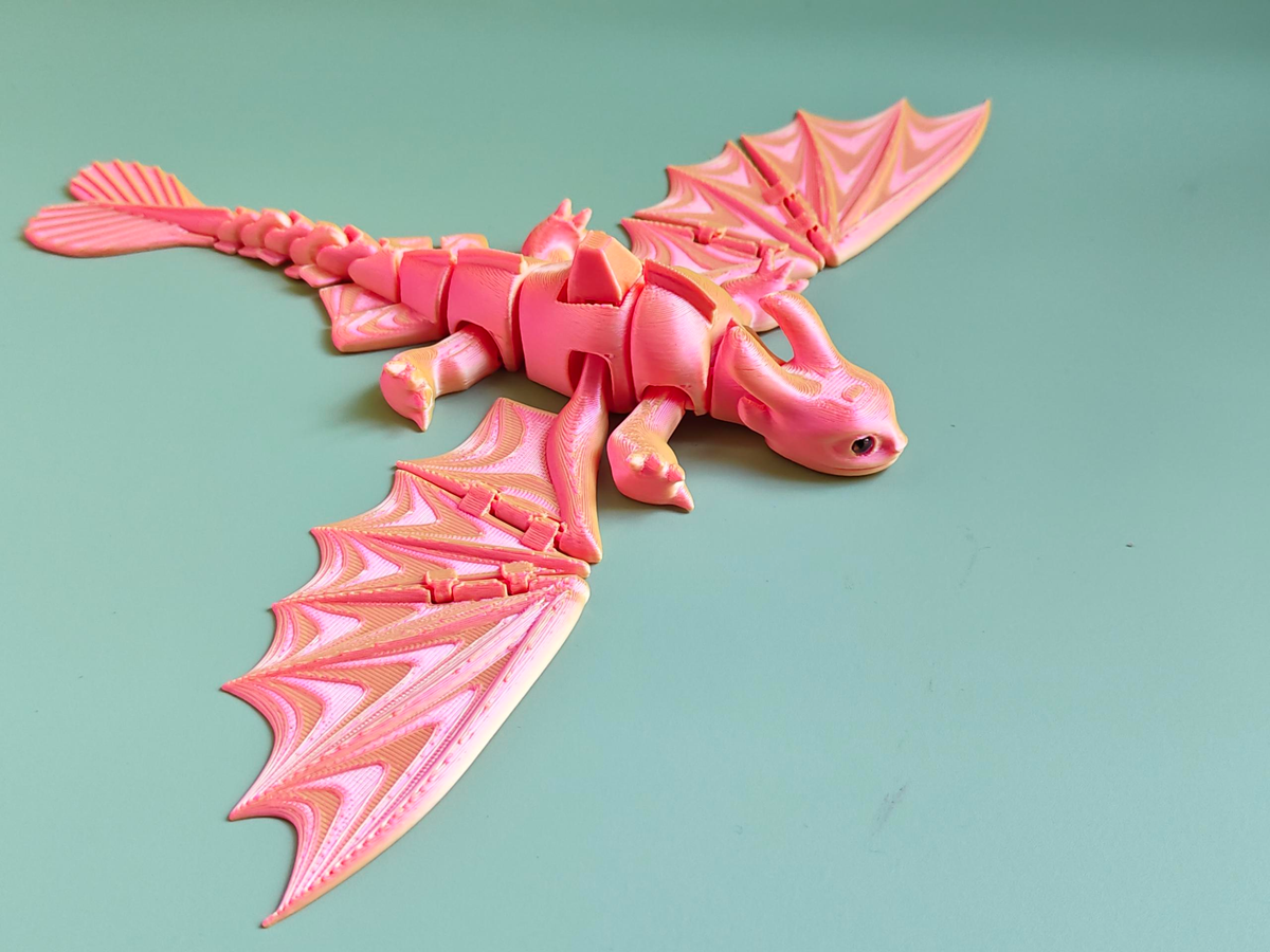 3D Printed dragon figurine
