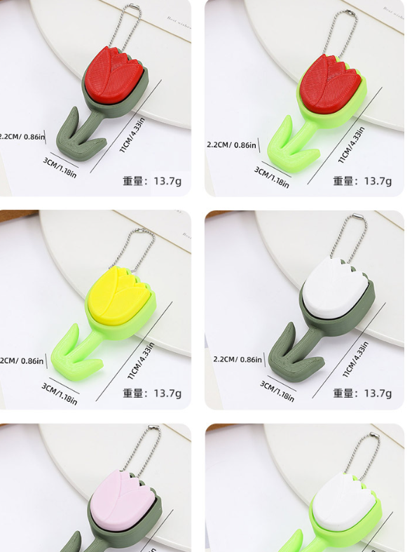 3D Colorful Flower Stress-Relief Keychain
