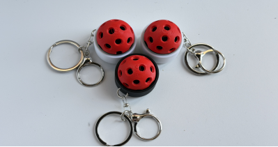 3D-printed ball keychain