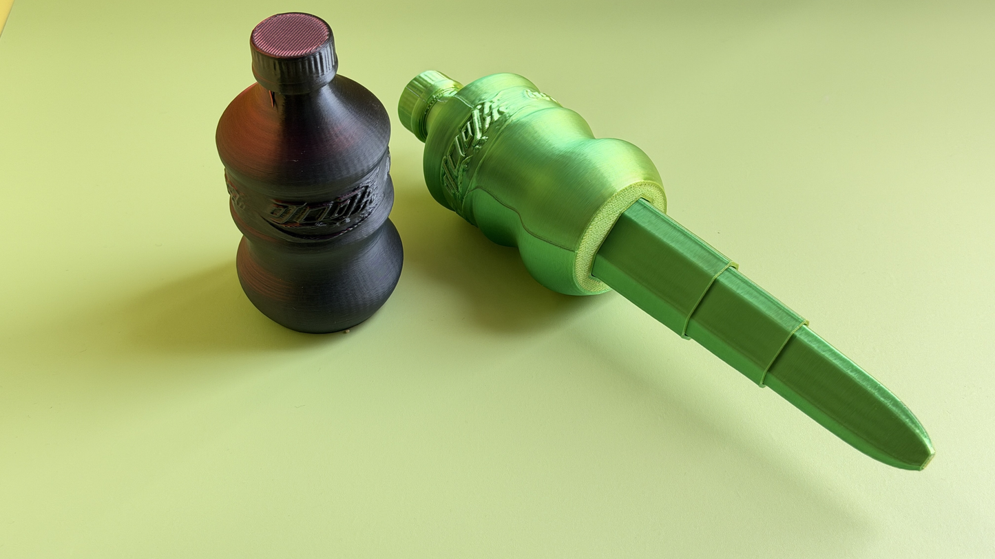 3D Printed Cola Bottle Telescopic Sword Ornament