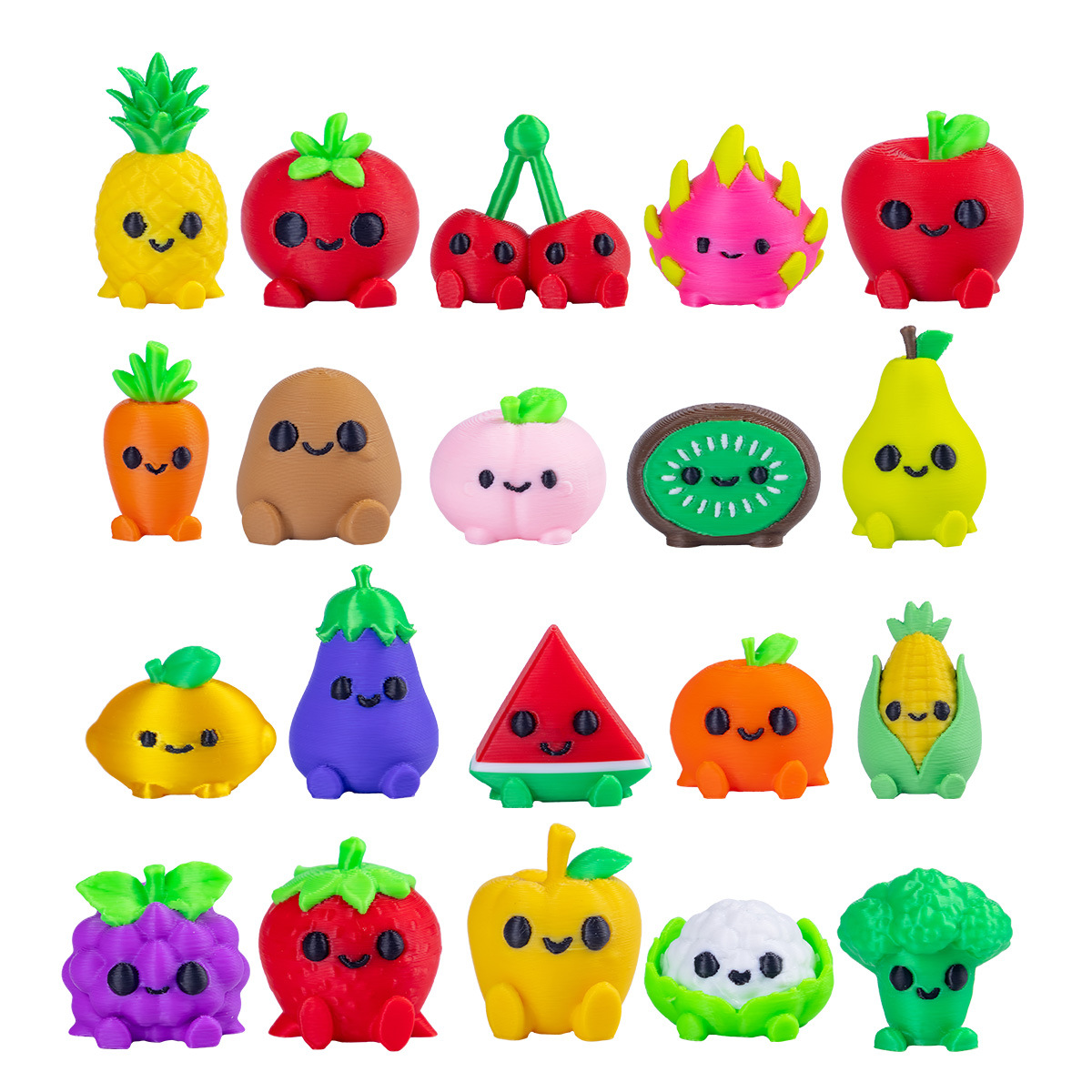 3D-printed realistic fruit and vegetable toys
