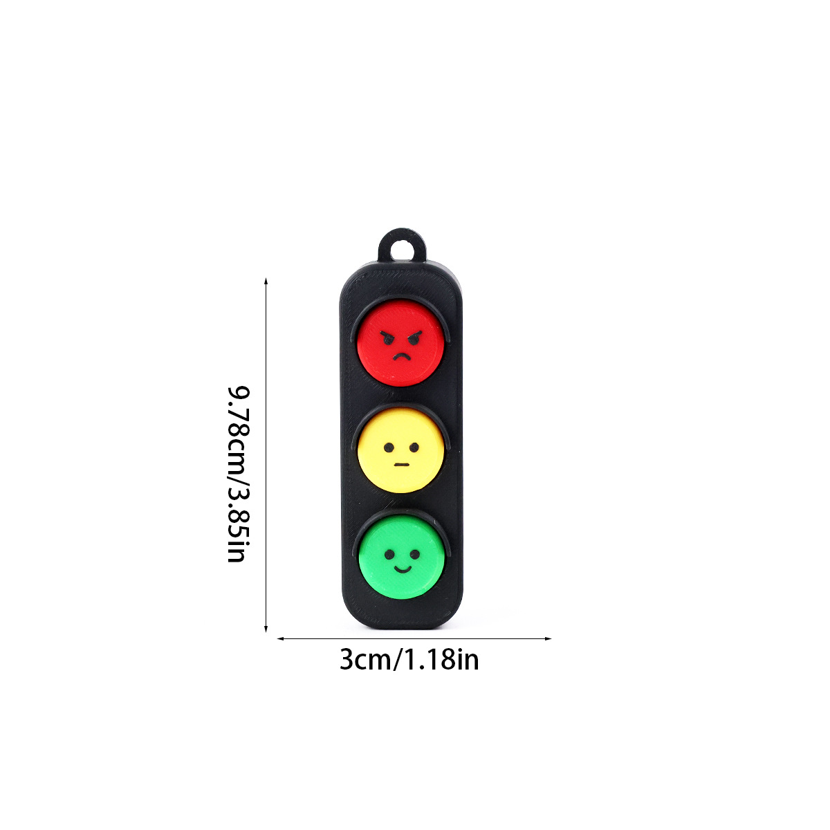 3D Printed Traffic Light Tactile Keychain