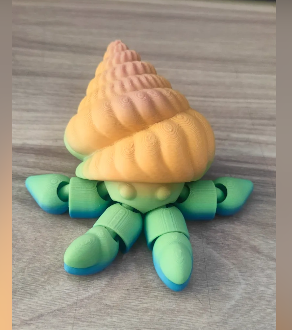 3D Printed hermit crab figurine