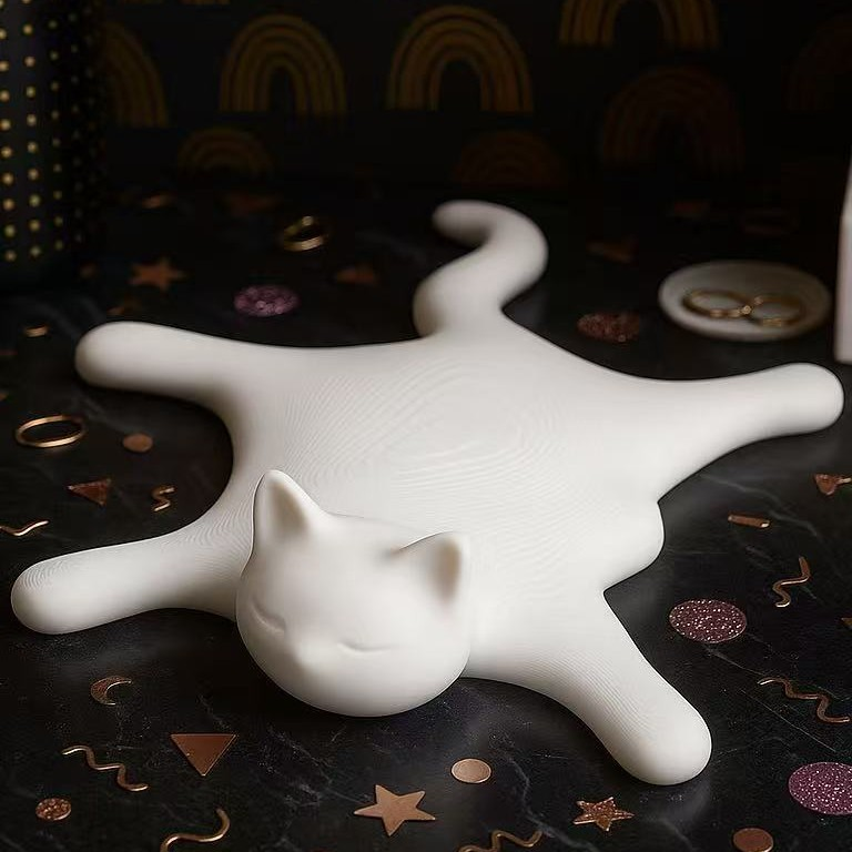 Melting cat 3D-printed ornament