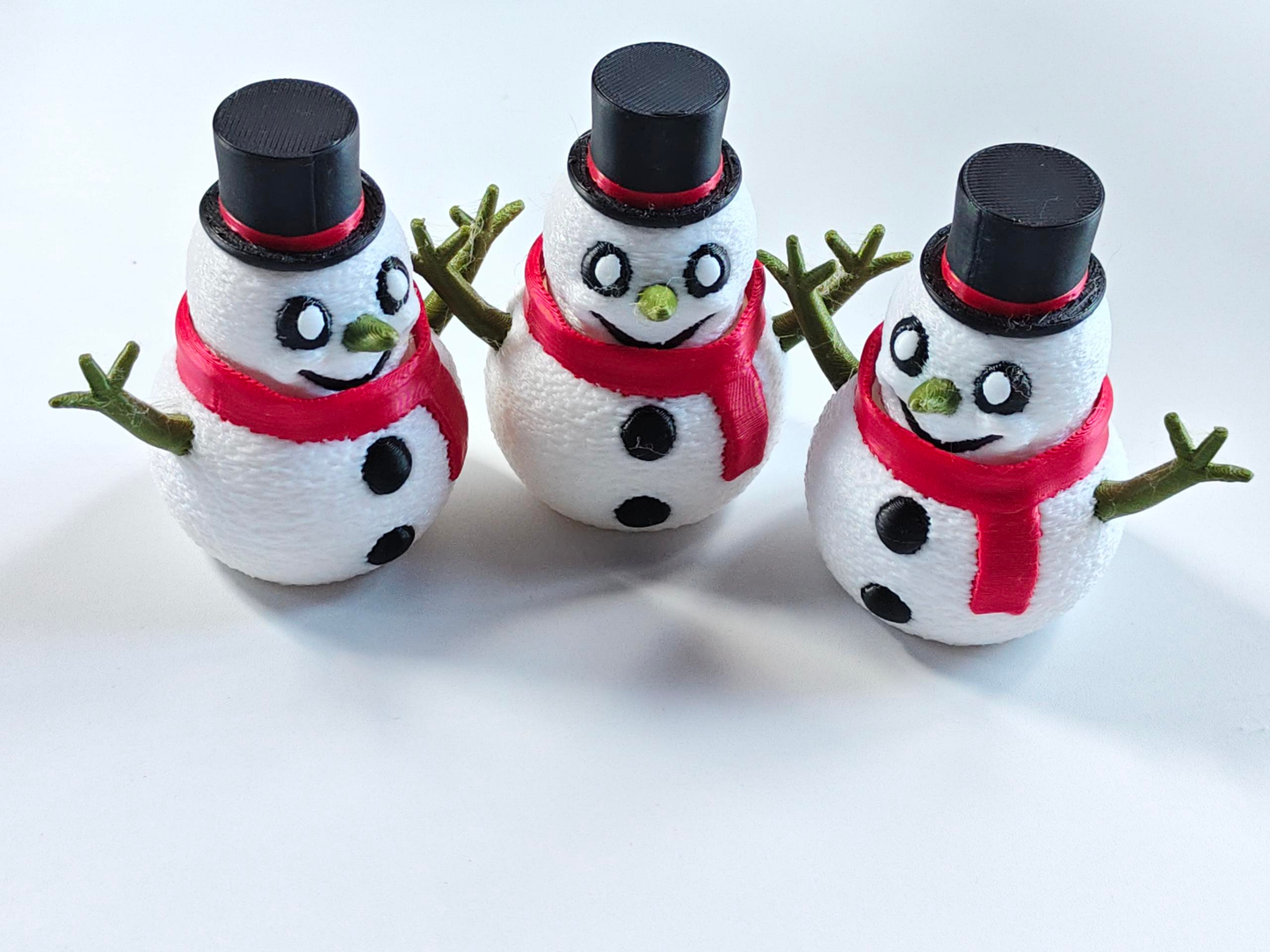 3D-printed Snowman Ornament