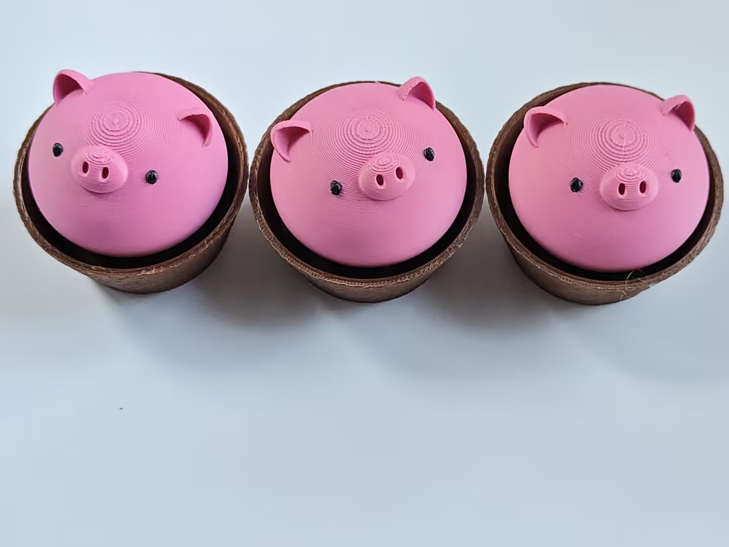 3D-printed piglet planter ornament