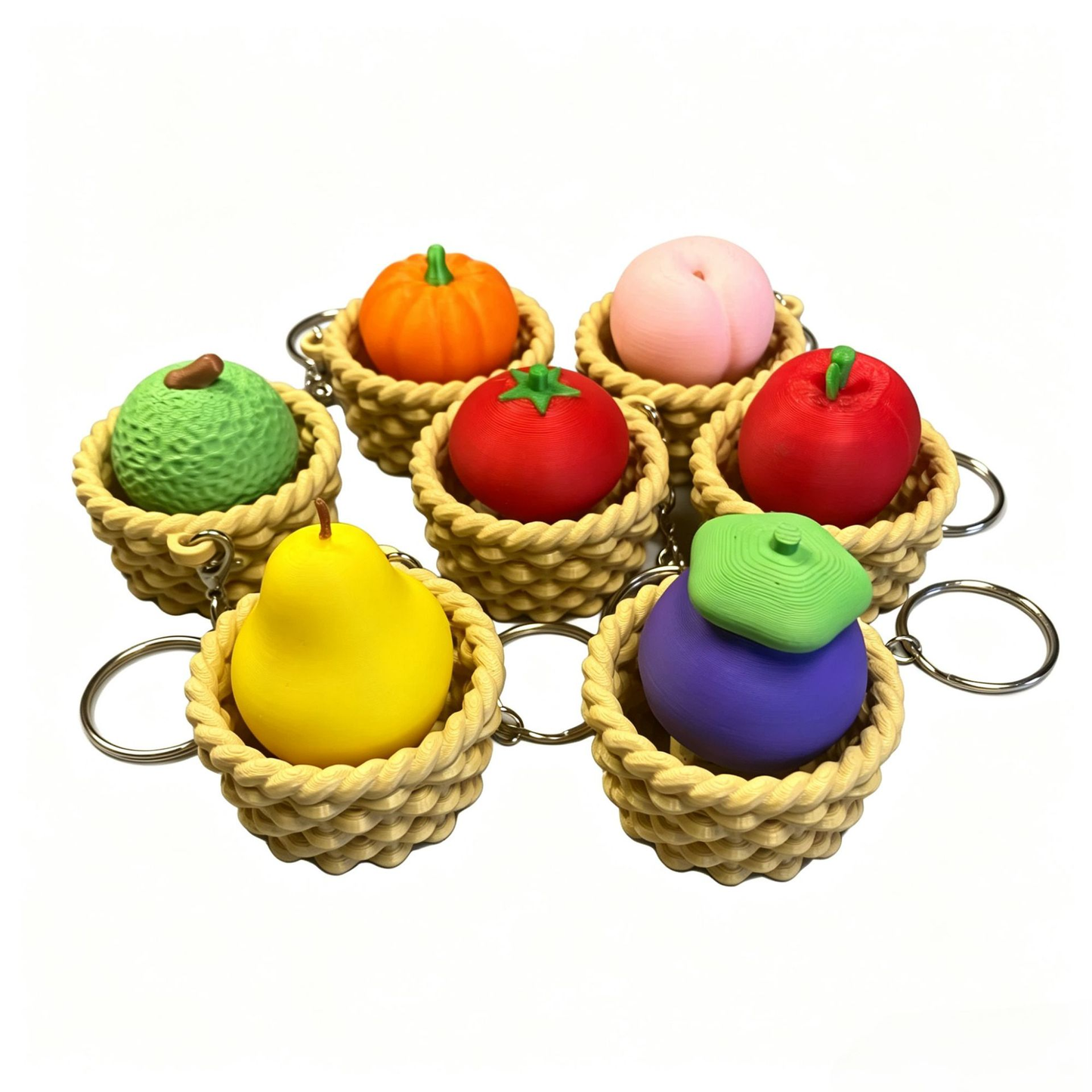 3D Printed Fruit Fidget Clicker Keychain