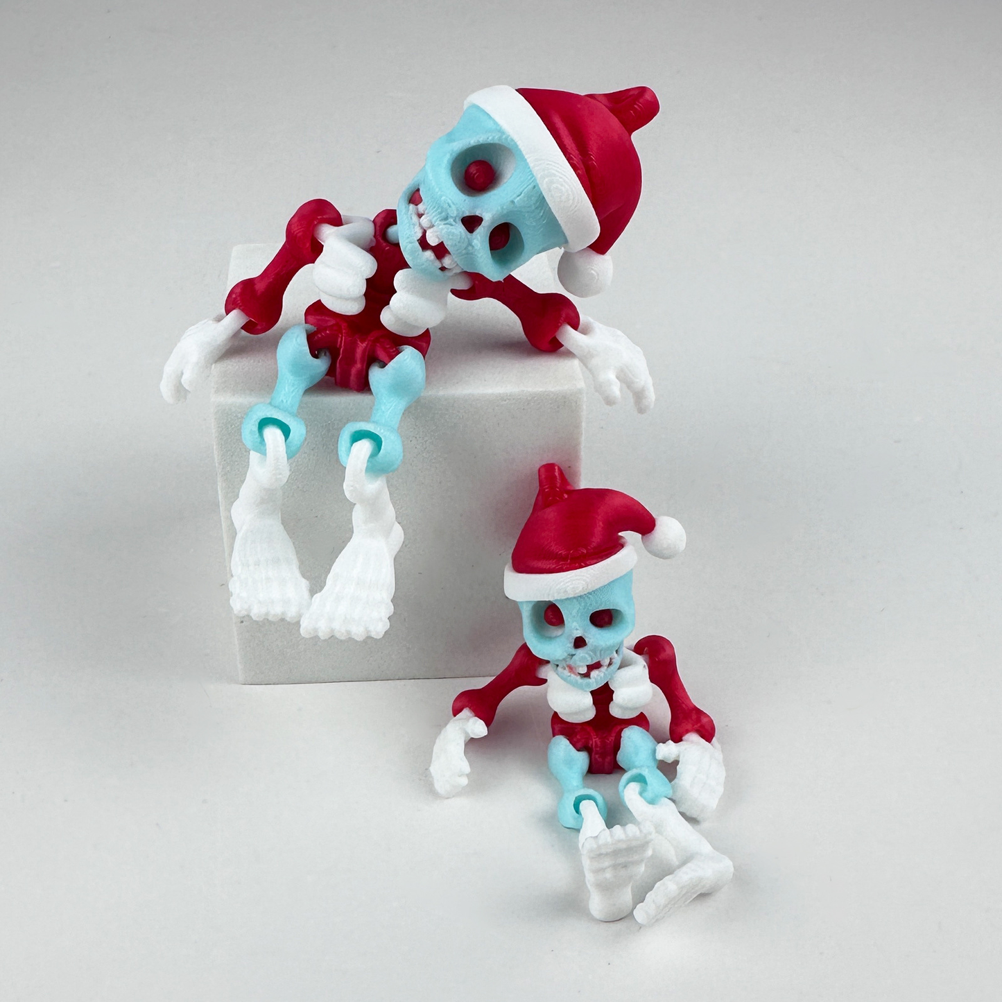 3D-printed Christmas skeleton with articulated joints
