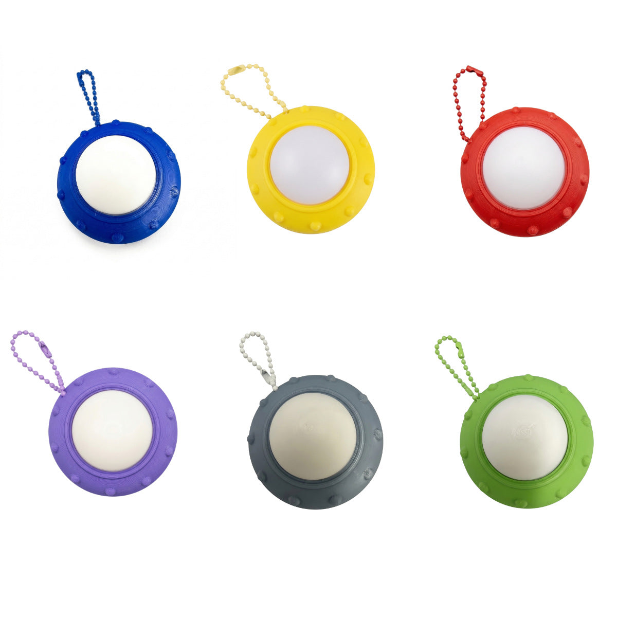 3D Printed UFO Button Keychain (Clickable)