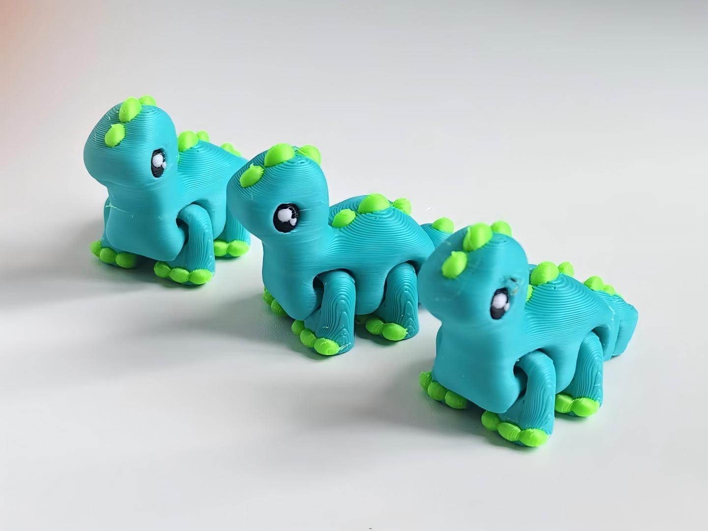 3D printed cartoon dinosaur figurine
