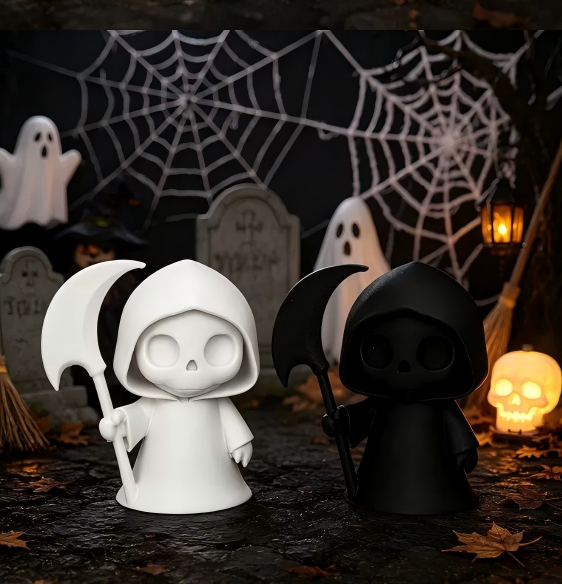 3D printed Halloween Grim Reaper ghost figurine