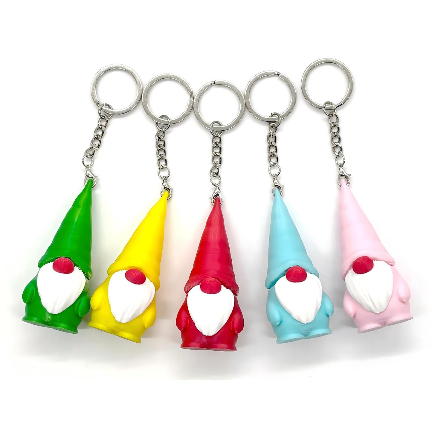 3D Printed Christmas Gnome Resin Keychain