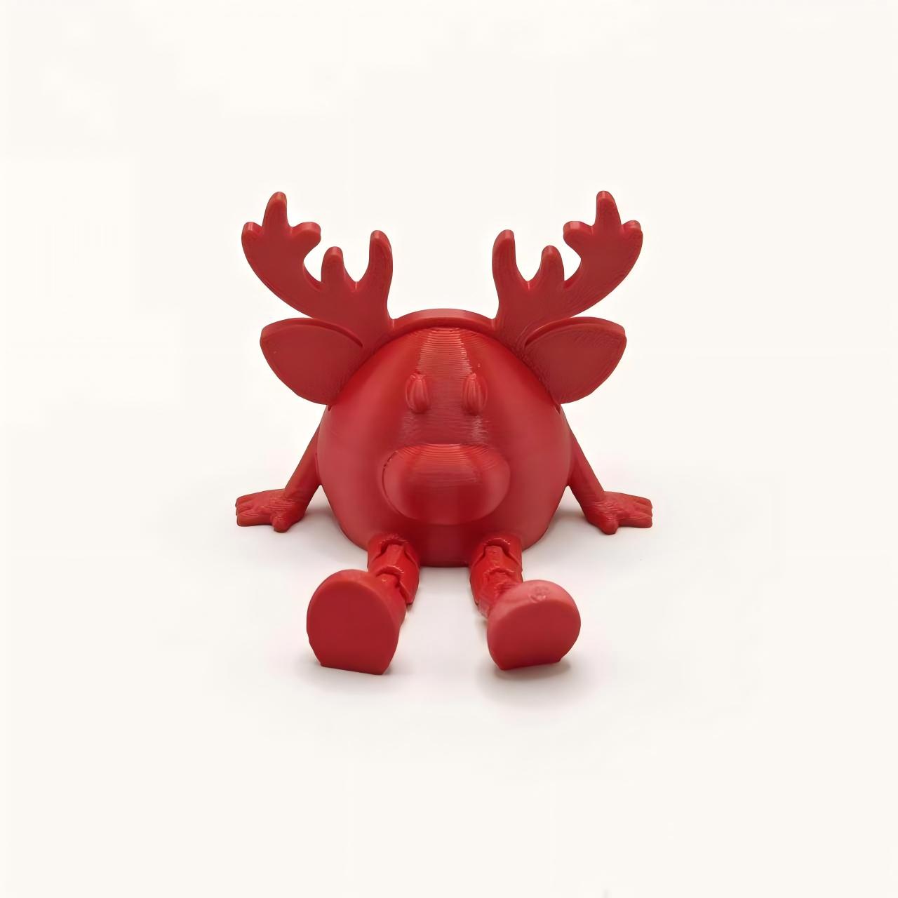 3D Printed Plastic Viral Christmas Reindeer