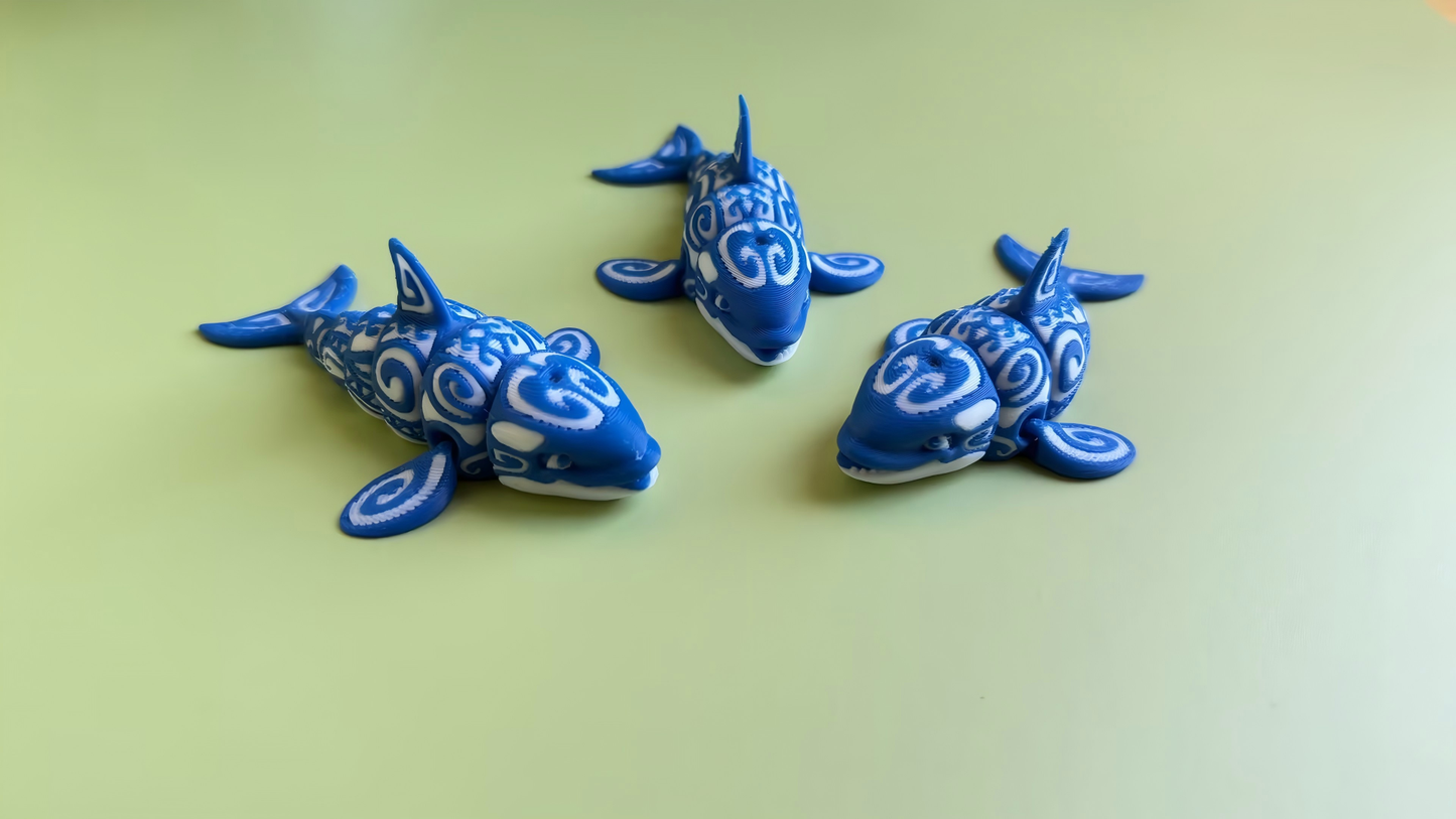 3D Printed Blue Whale Figurine