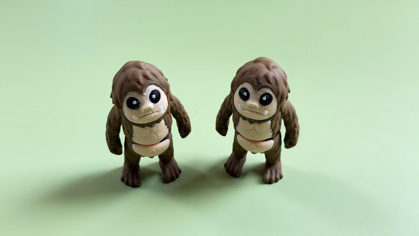3D-printed ape ornament