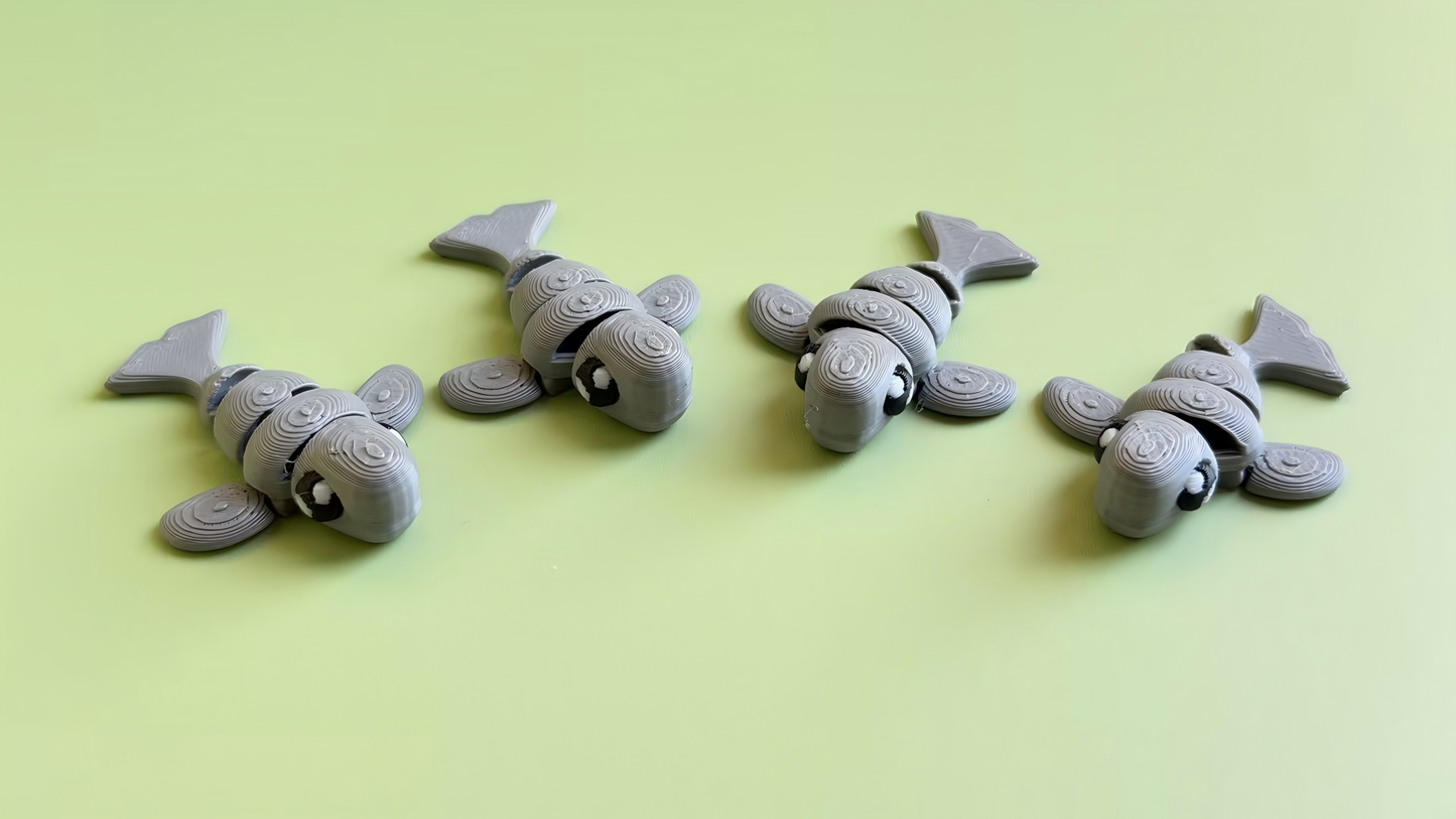 3D Printed Gray Whale Figurine