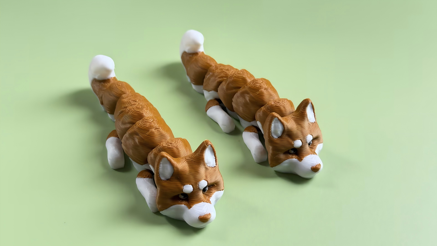 3D-printed husky ornament