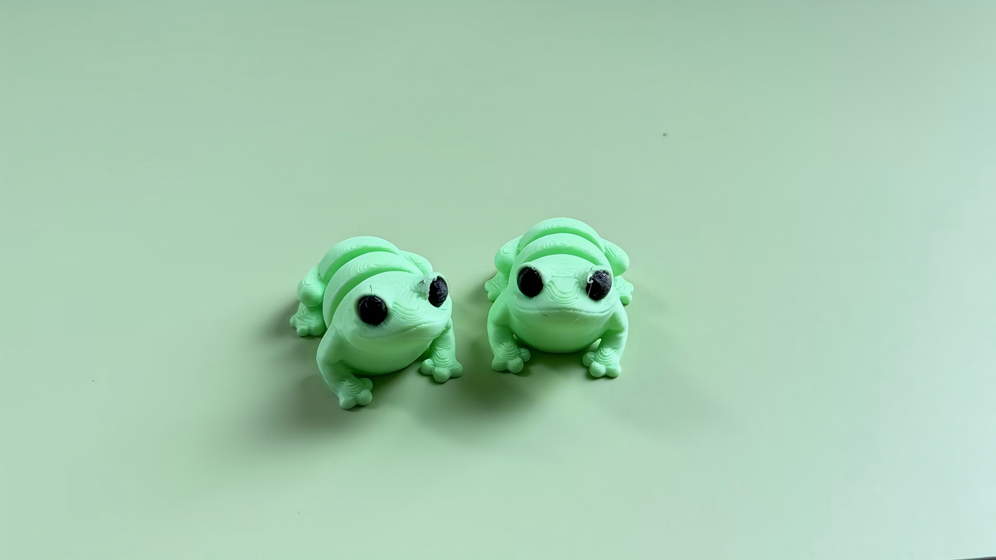 3D-printed frog ornament
