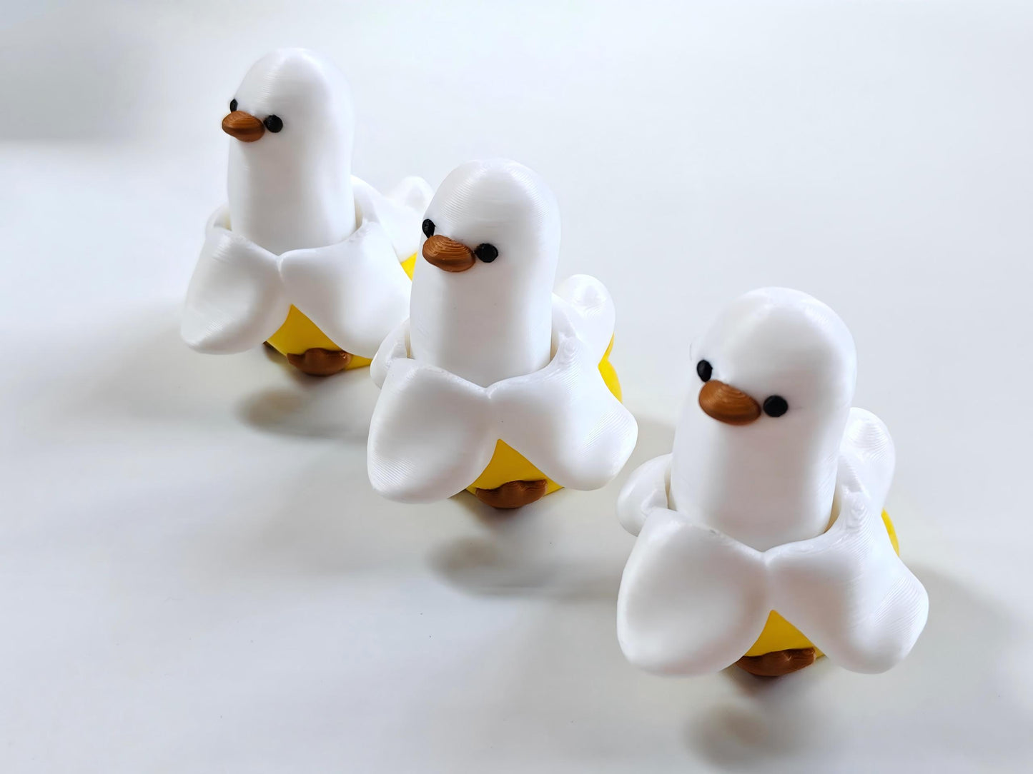 3D-printed banana-duck figurine