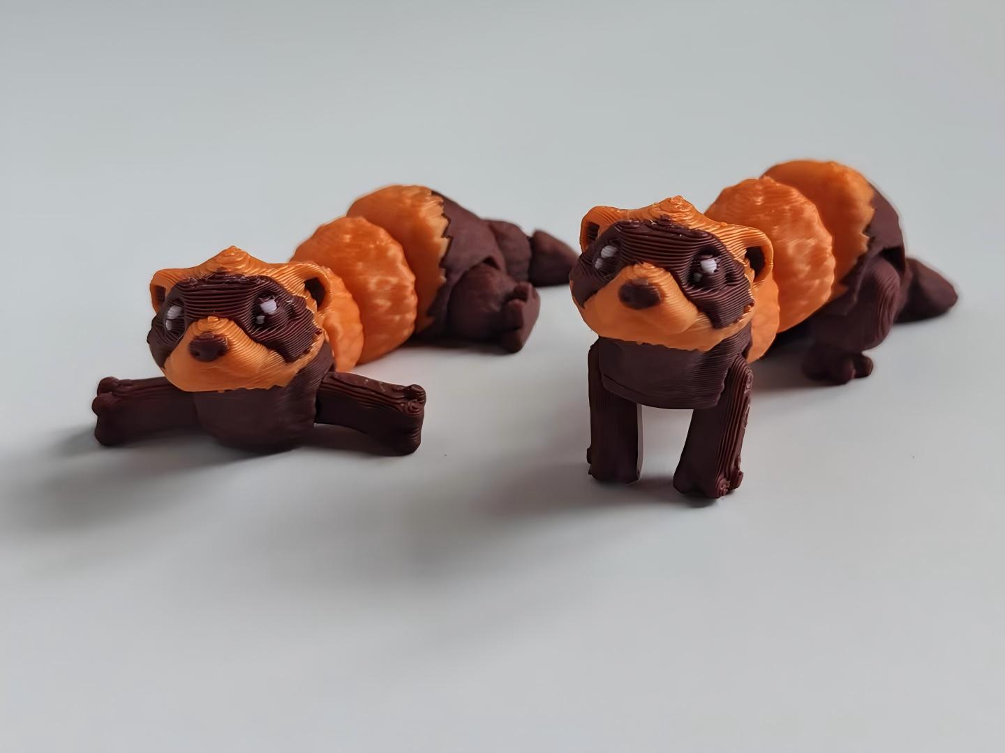 3D printed weasel figurine