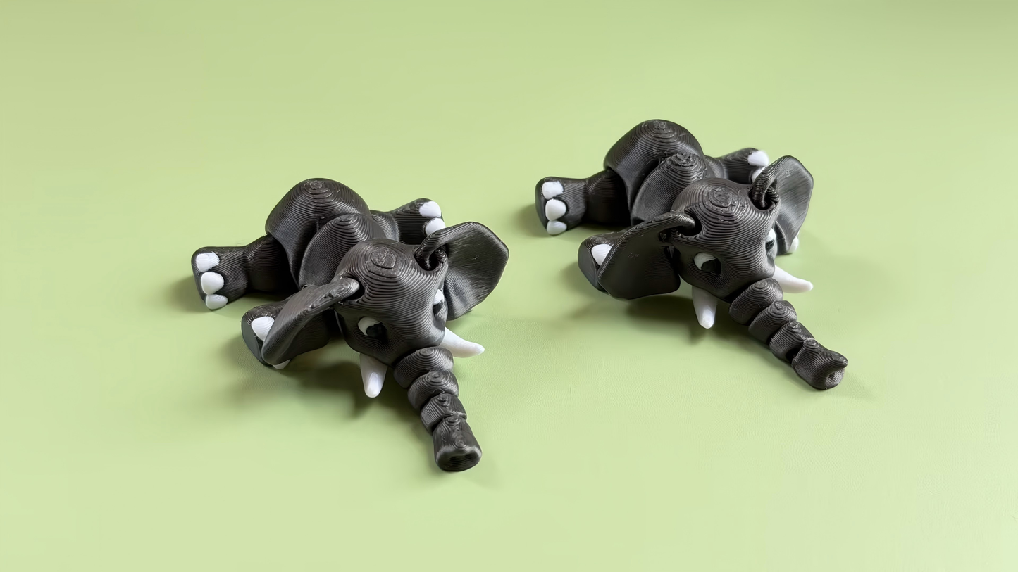 3D-printed elephant ornament