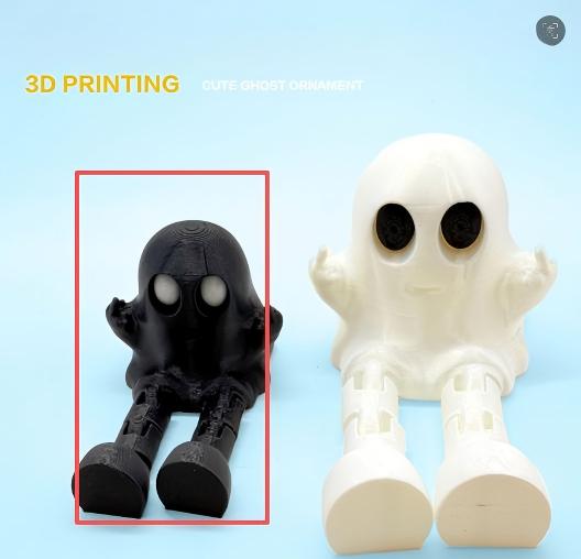 3D-printed Halloween "middle-finger" figure ornament (small)