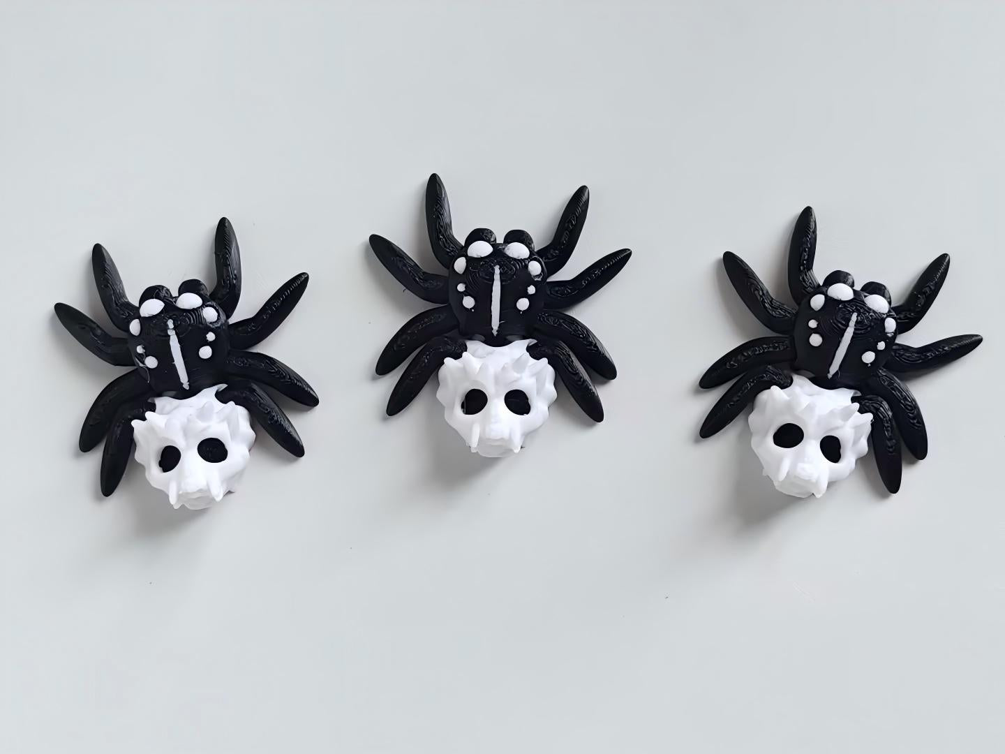 3D printed skull-spider figurine