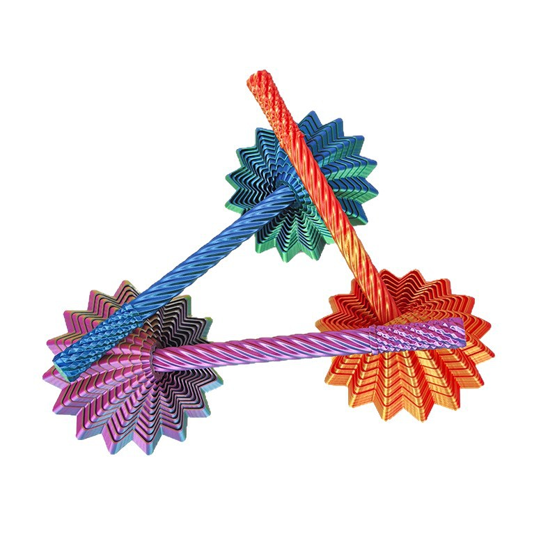 3D printed umbrella-style "carrot tower" fidget toy