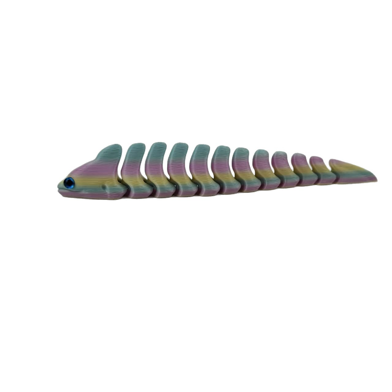 3D-printed cute big-eyed eel figurine