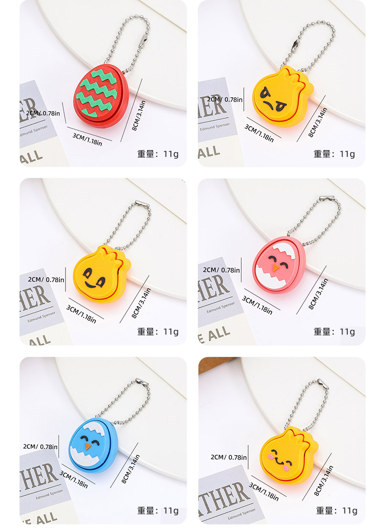 3D Stress-Relief Emoji Series Keychain Charms