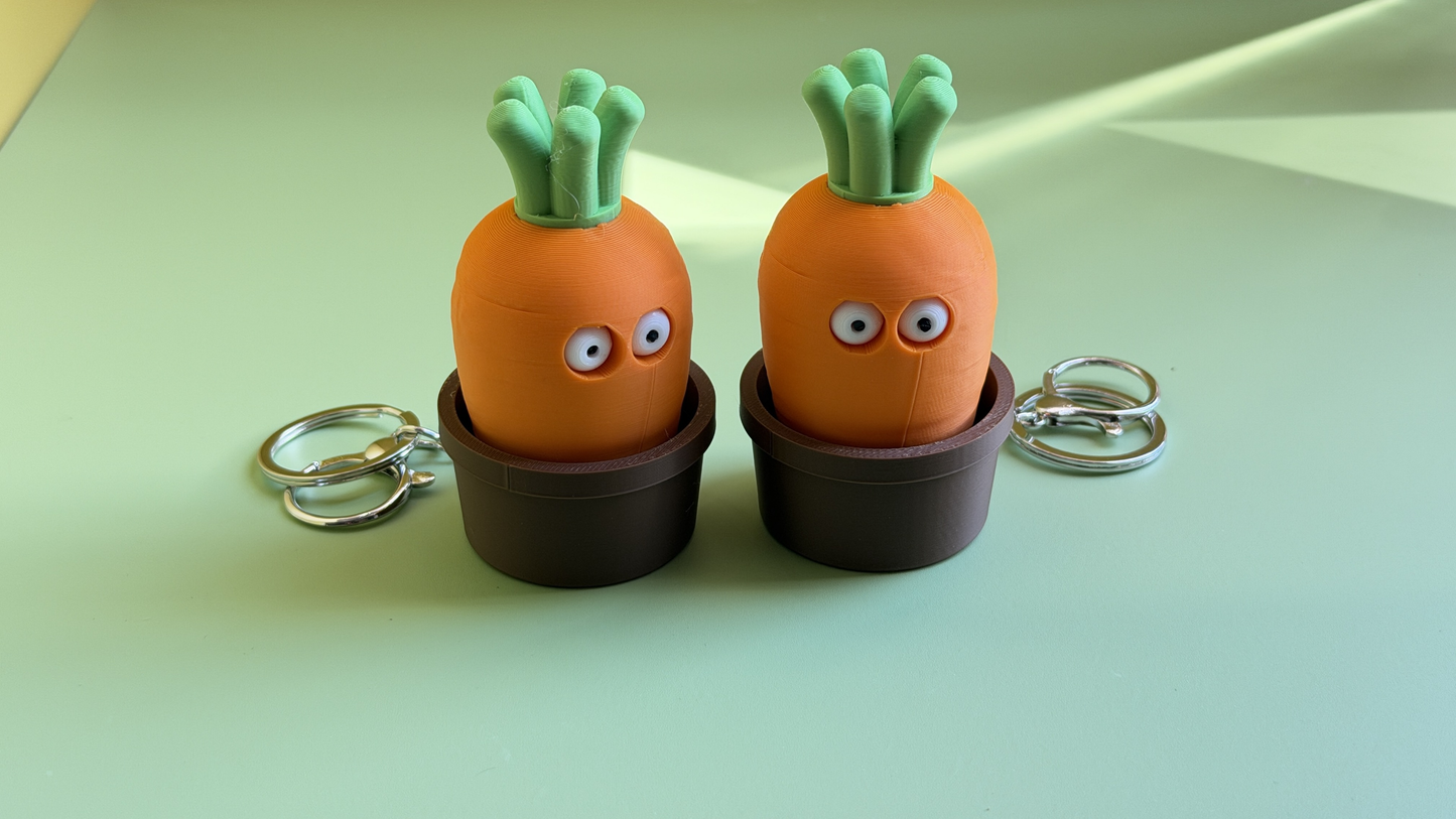 3D Printed Novelty Carrot Keychain