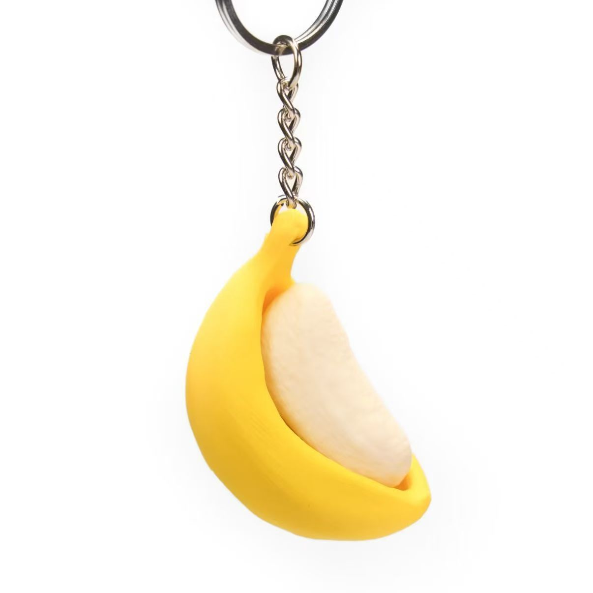3D Printed Banana Button Clicker Keychain Charm