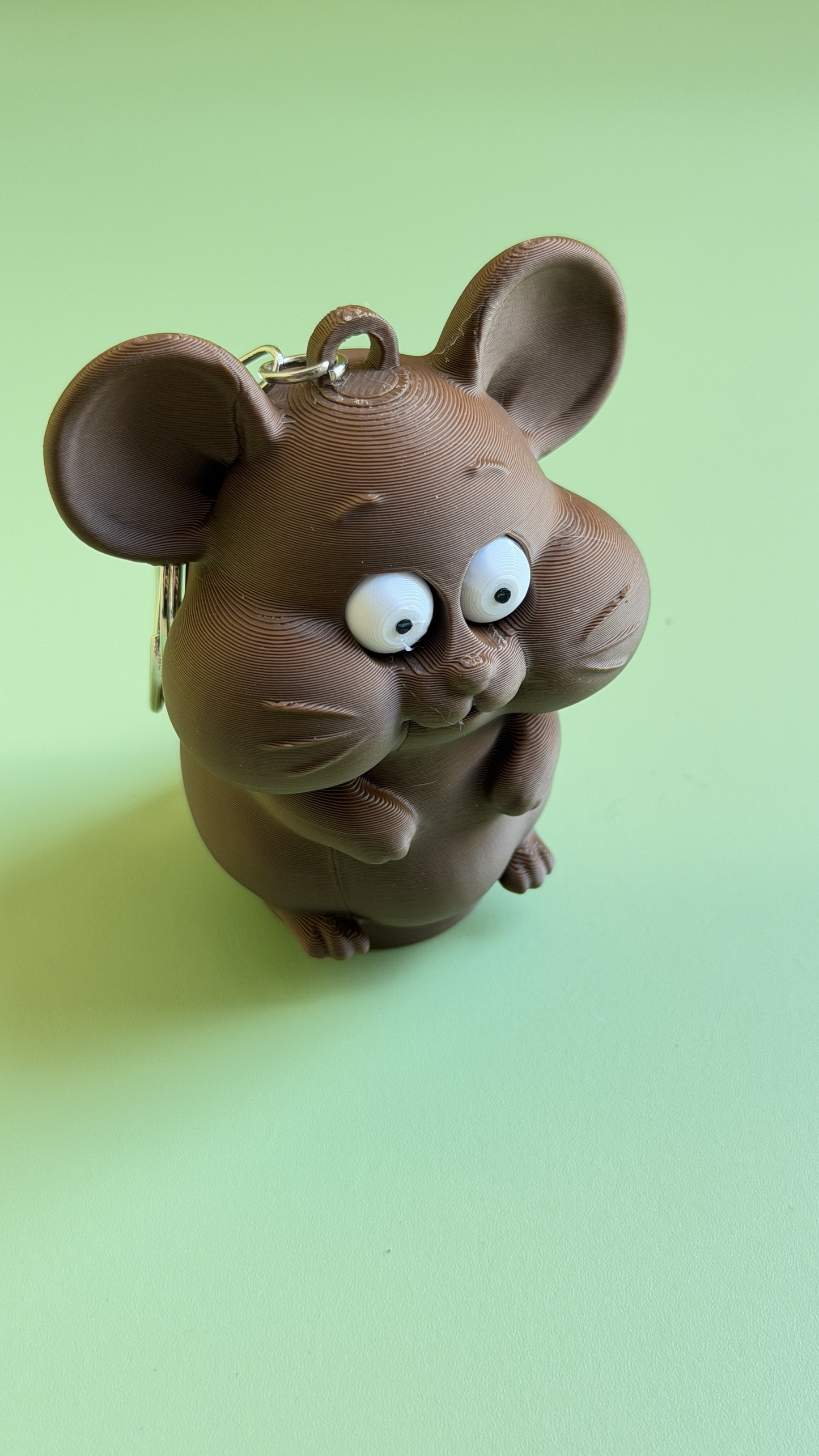 3D Printed Novelty Big Rat Keychain