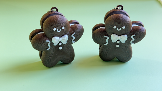 3D Printed Gingerbread Man Keychain